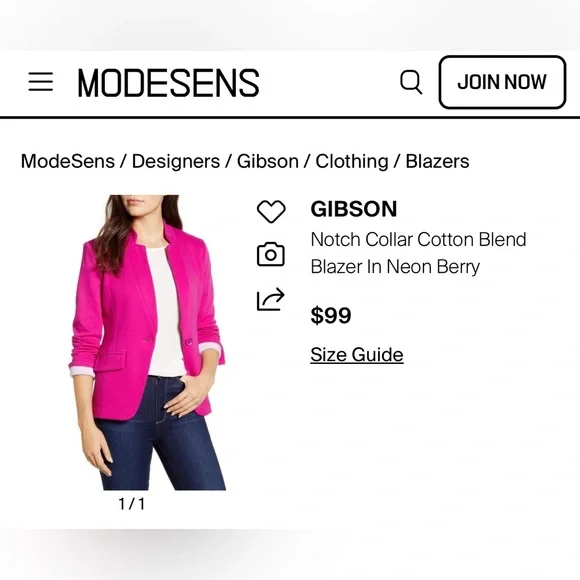 NWOT. Gibson’s inverted notch collar cotton blend blazer. XL - Picture 10 of 12